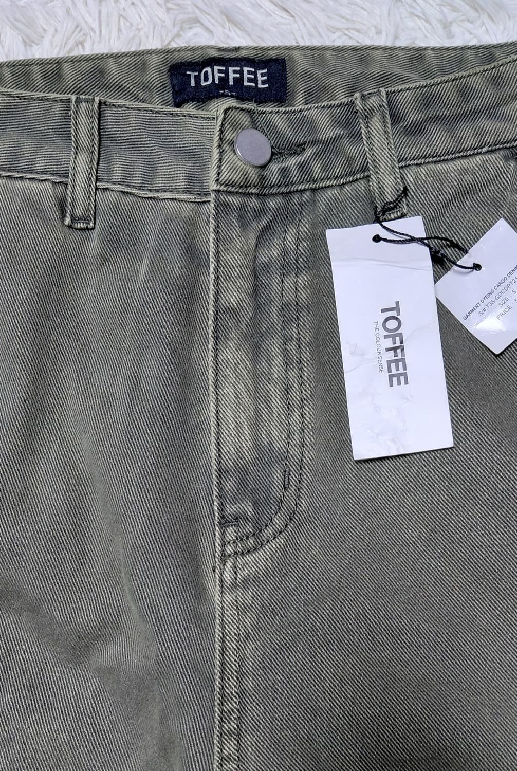 TOFFEE 카고 와이드 데님 팬츠 S 새상품 상품이미지2