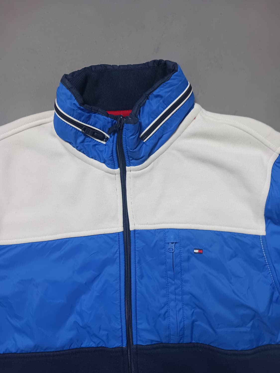 [M] 타미힐피거 컬러블록 히든후드 집업 자켓 상품이미지2