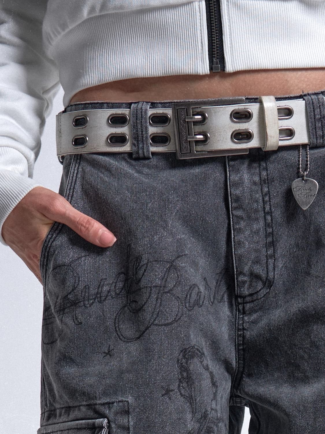 Oval Eye Washed Belt 상품이미지5