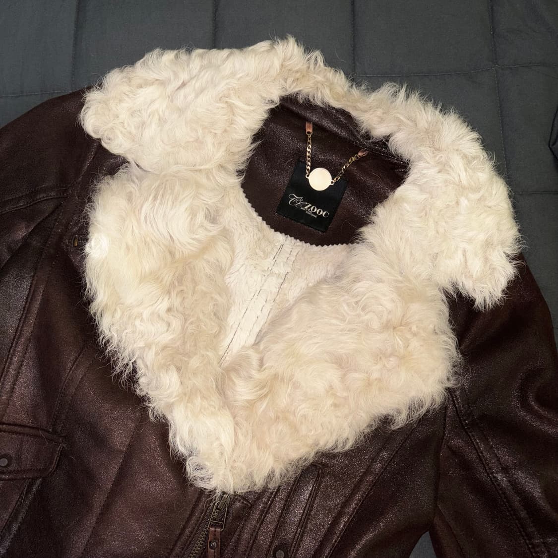 빈티지 레더 퍼 무스탕  상품이미지4