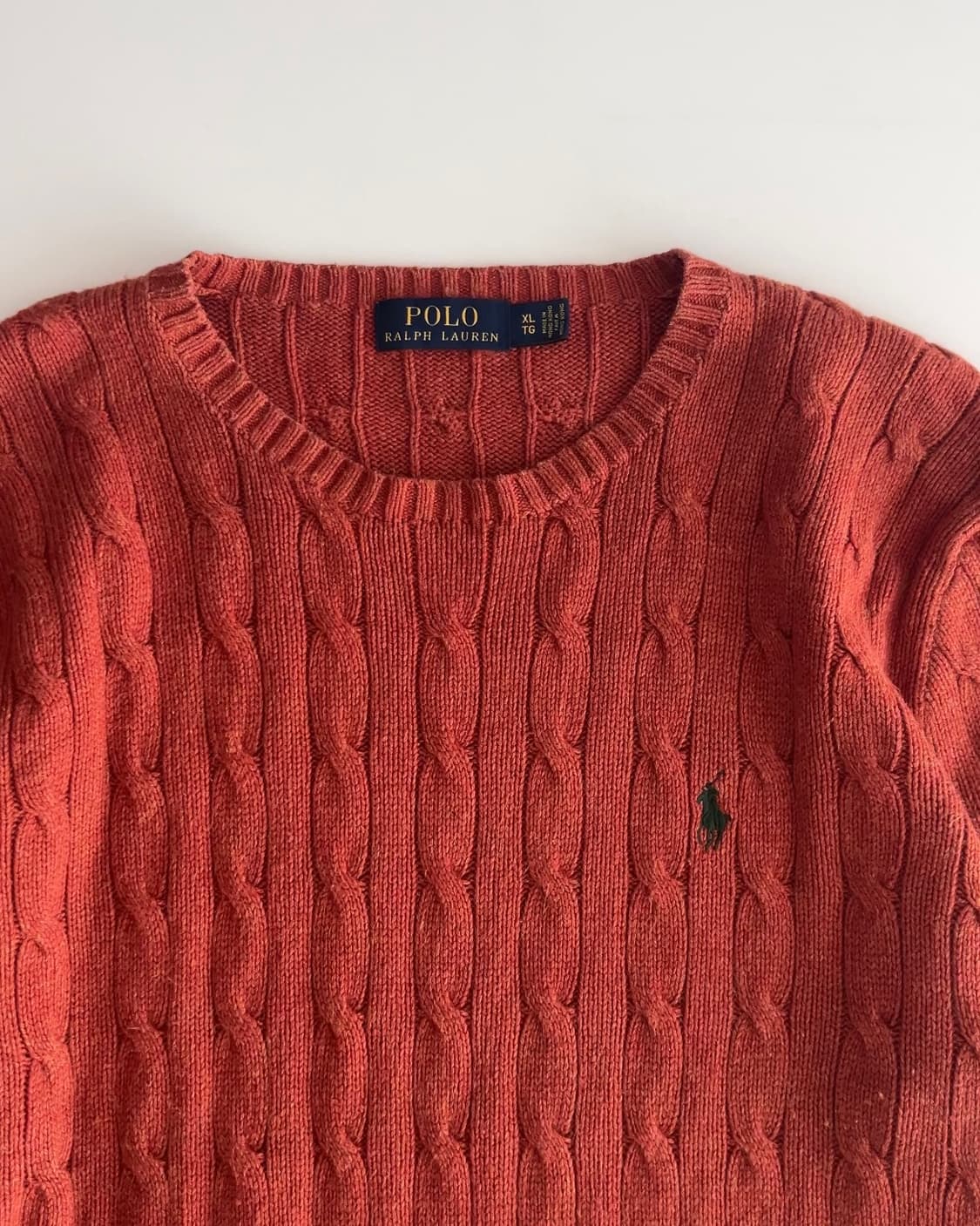 폴로 랄프로렌 케이블 꽈배기 실크 니트 XL 상품이미지3