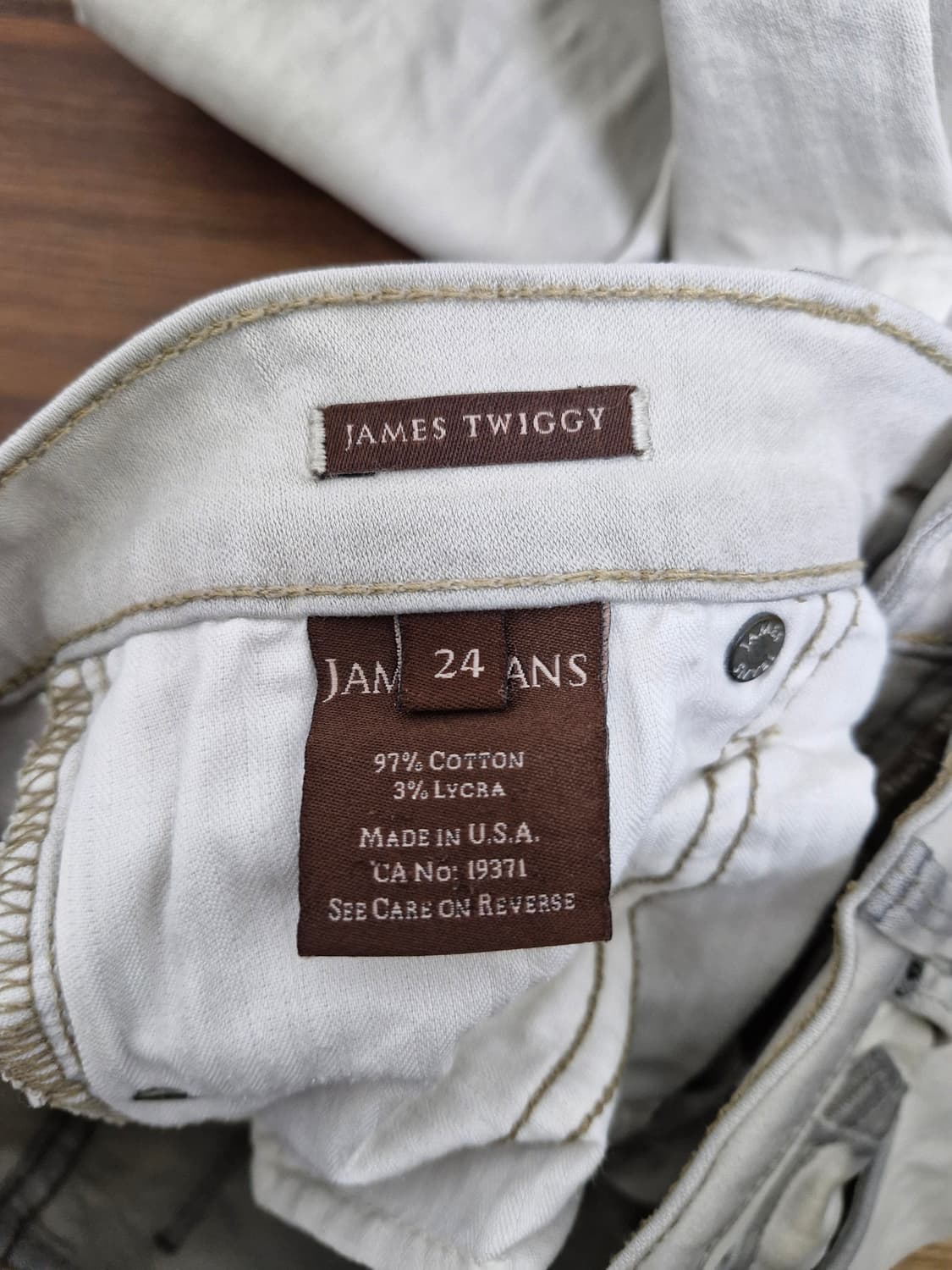 [24] 제임스진 크림 데님 바지 상품이미지4