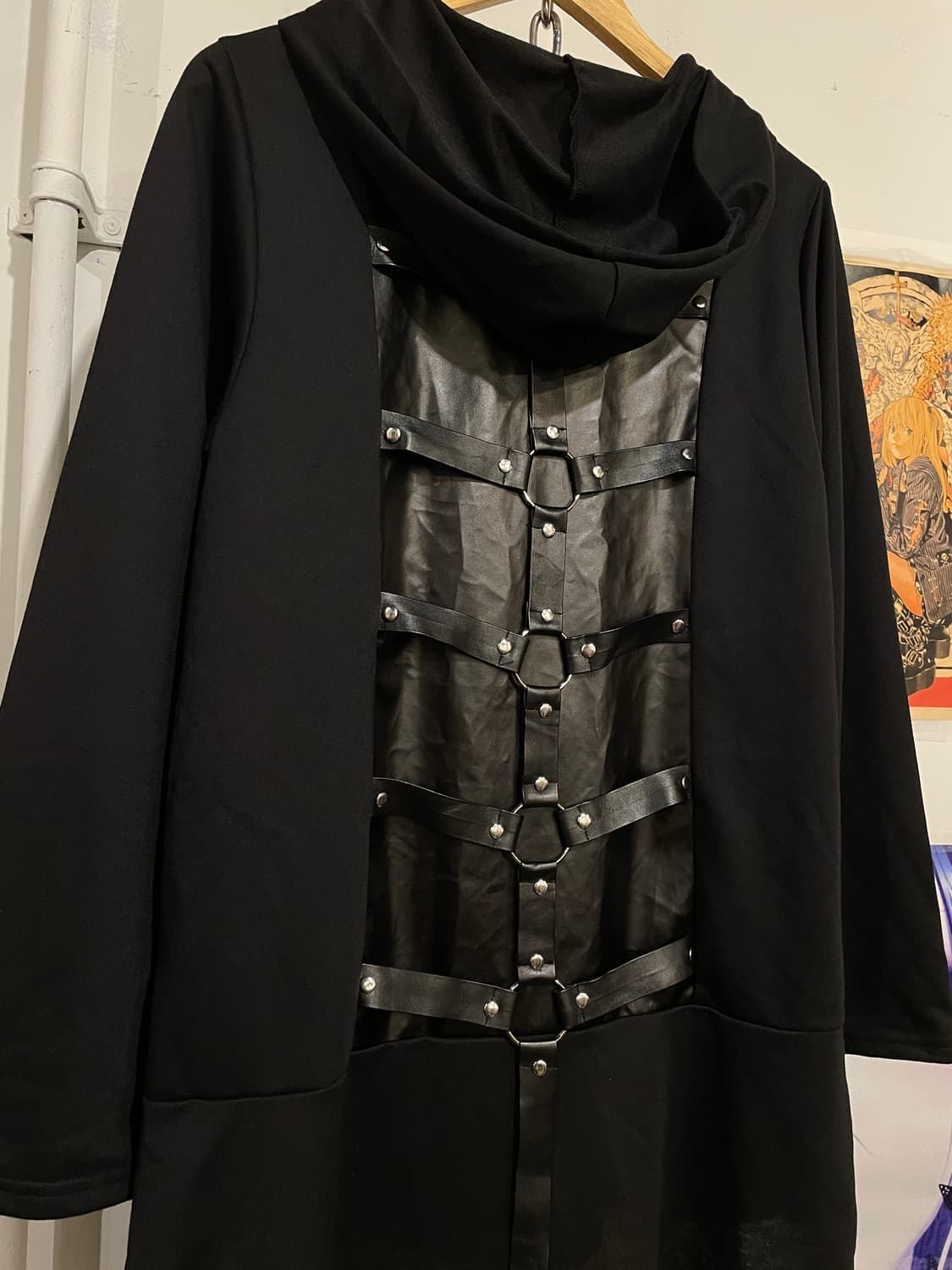 acdc rag 링 스터드 가죽 스트랩 후드집업 펑크 상품이미지6