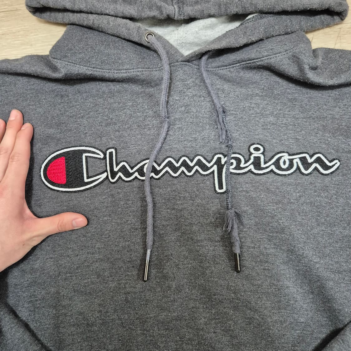 챔피온 스펠아웃 자수 빅로고 후드티 L(100) 상품이미지4