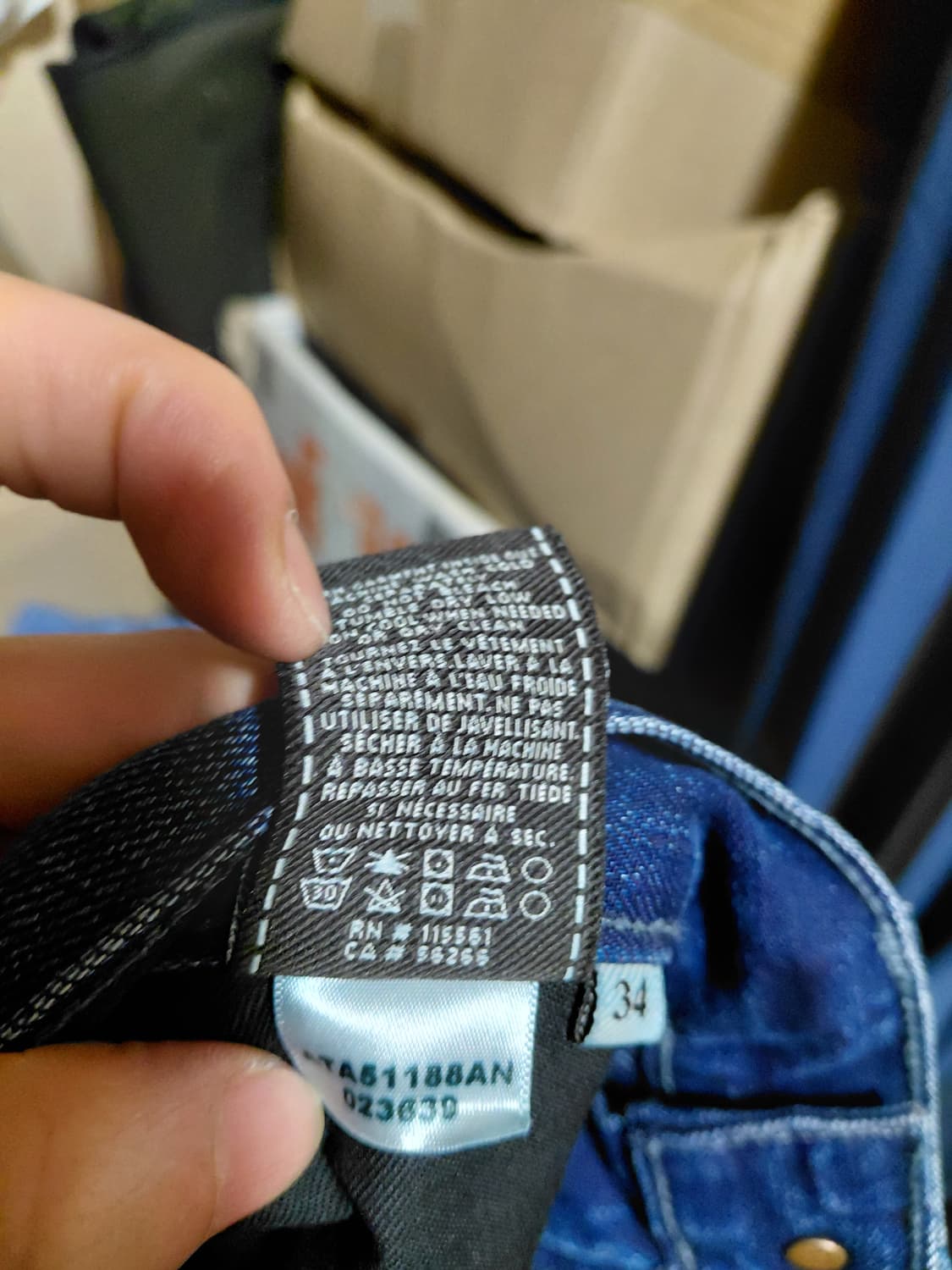 [세븐진]슬림 스트레이트핏 데님 청바지 36사이즈 상품이미지7