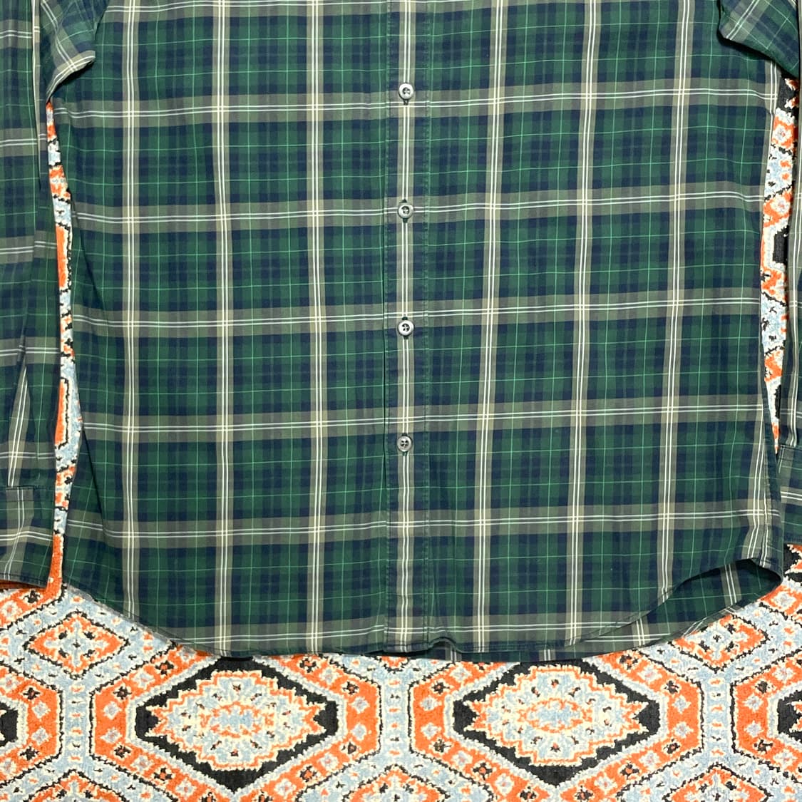 빈폴 그린 타탄체크 슬림 코튼 셔츠 남자105 상품이미지3