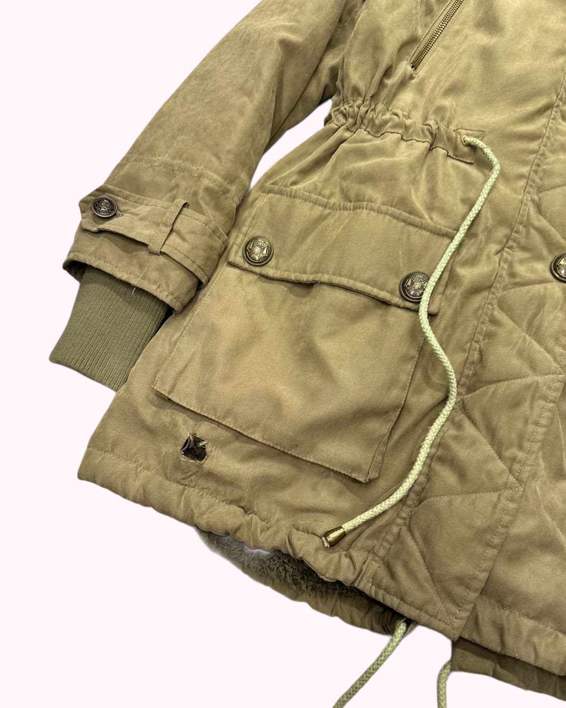 LIZ LISA DOLL khaki fur hood parka 상품이미지4