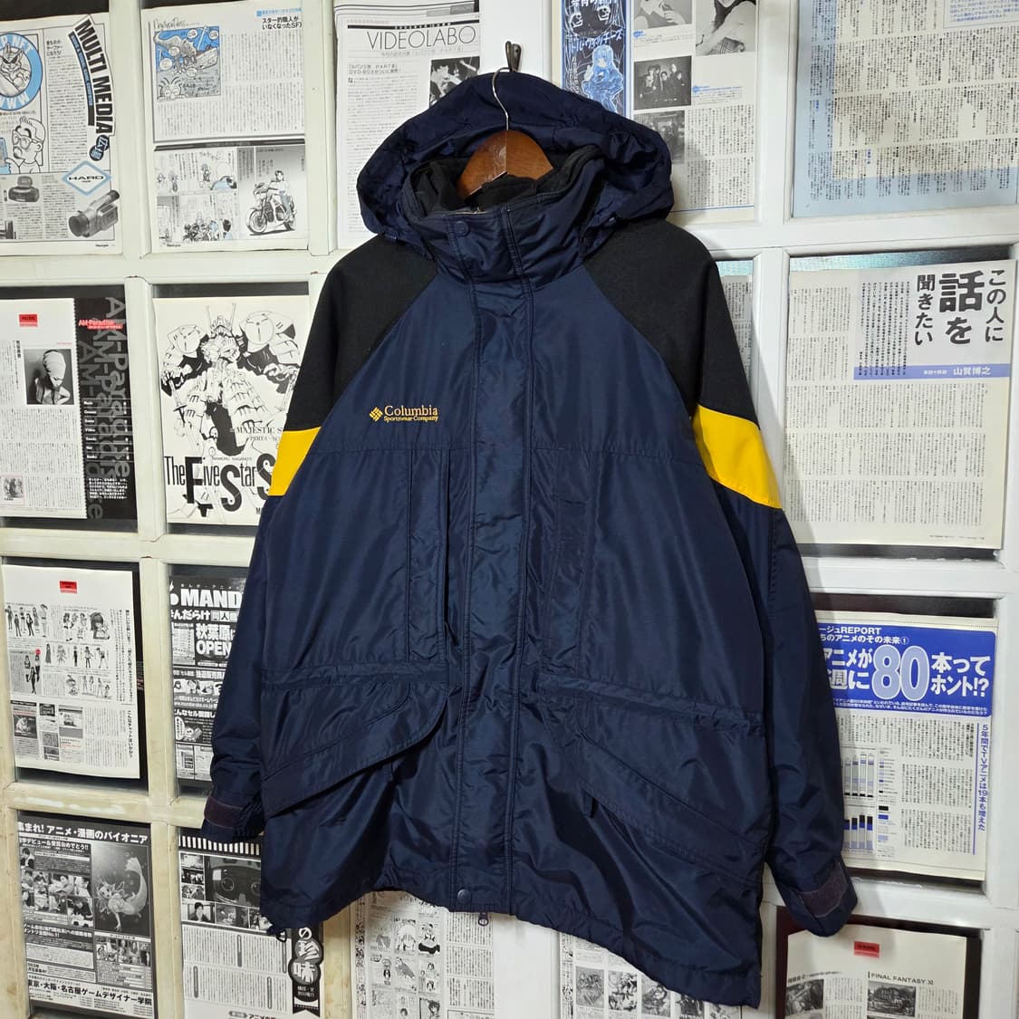 컬럼비아 네이비 고프코어 플리스 투웨이 바람막이 자켓 상품이미지1