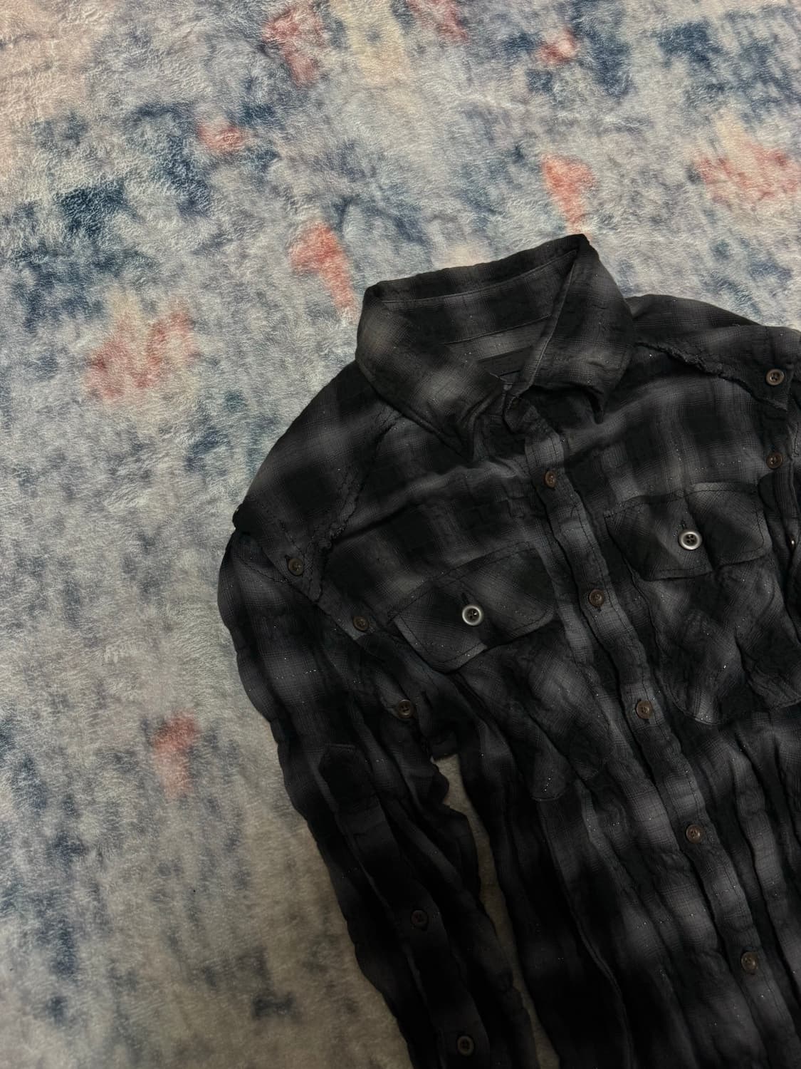 Fuga 00s transform wrinkle gimmick shirt 상품이미지3