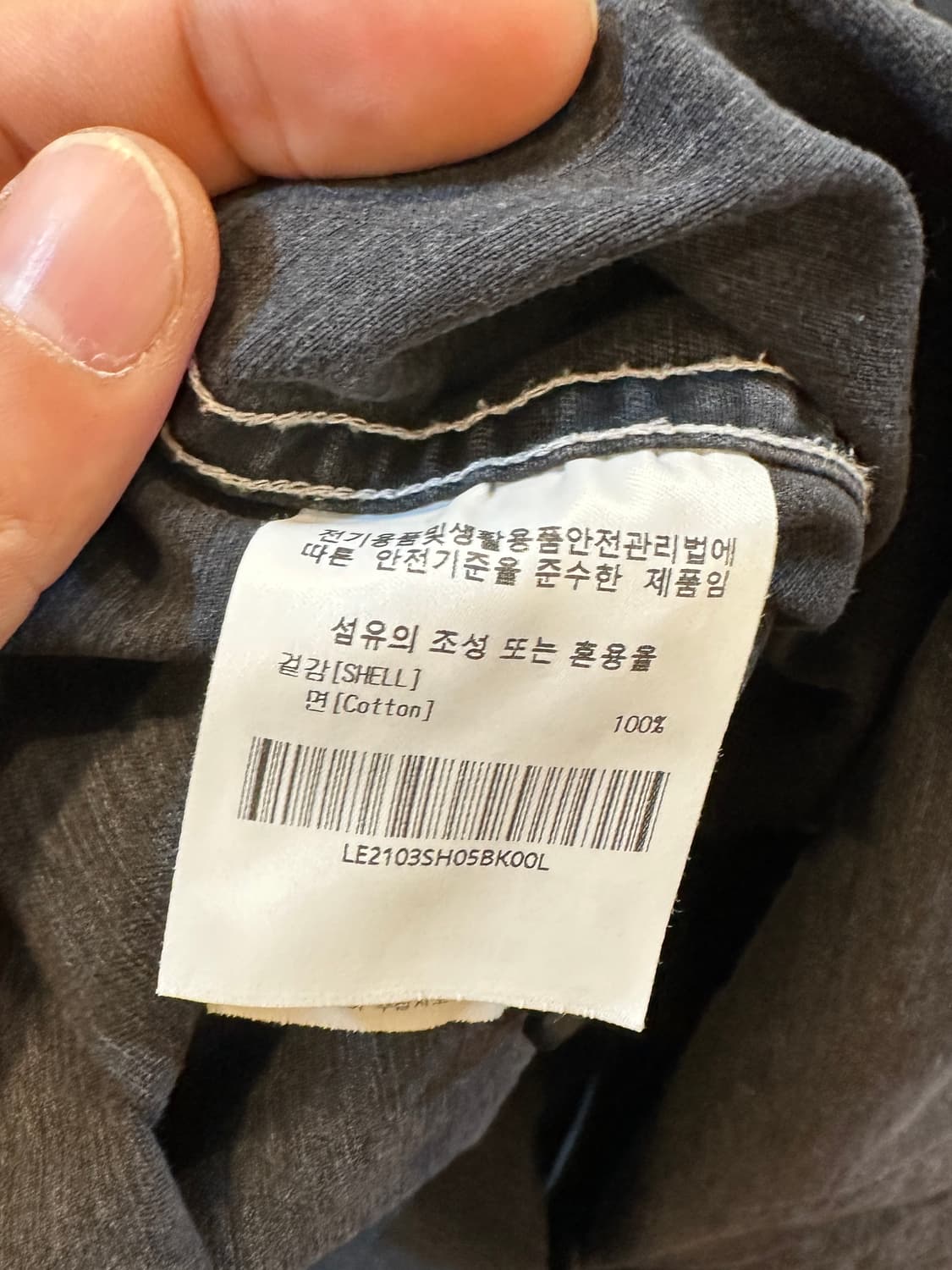 Lee 빈티지 데님 셔츠 블랙 상품이미지5