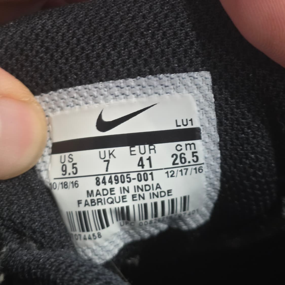 7w-16:나이키 코트 보로우 로우 블랙 스웨이드 26.5cm 상품이미지9