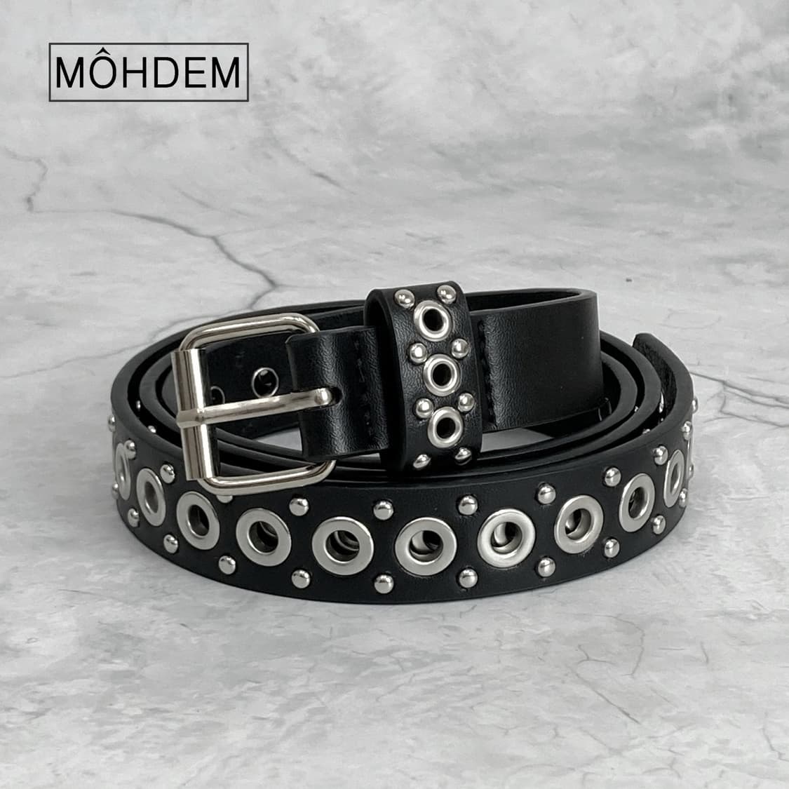 [Unisex] 스터드 아일렛 벨트 상품이미지3