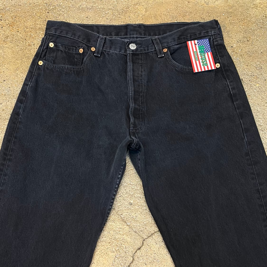 90s Made in USA 빈티지 리바이스 501 블랙진 청바지 상품이미지2