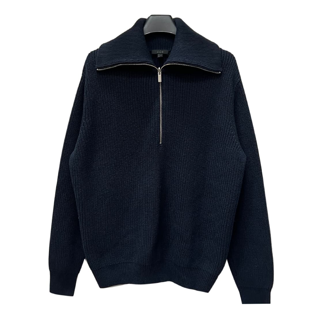 COS 코스 오버핏 반집업 울 니트 L 상품이미지1