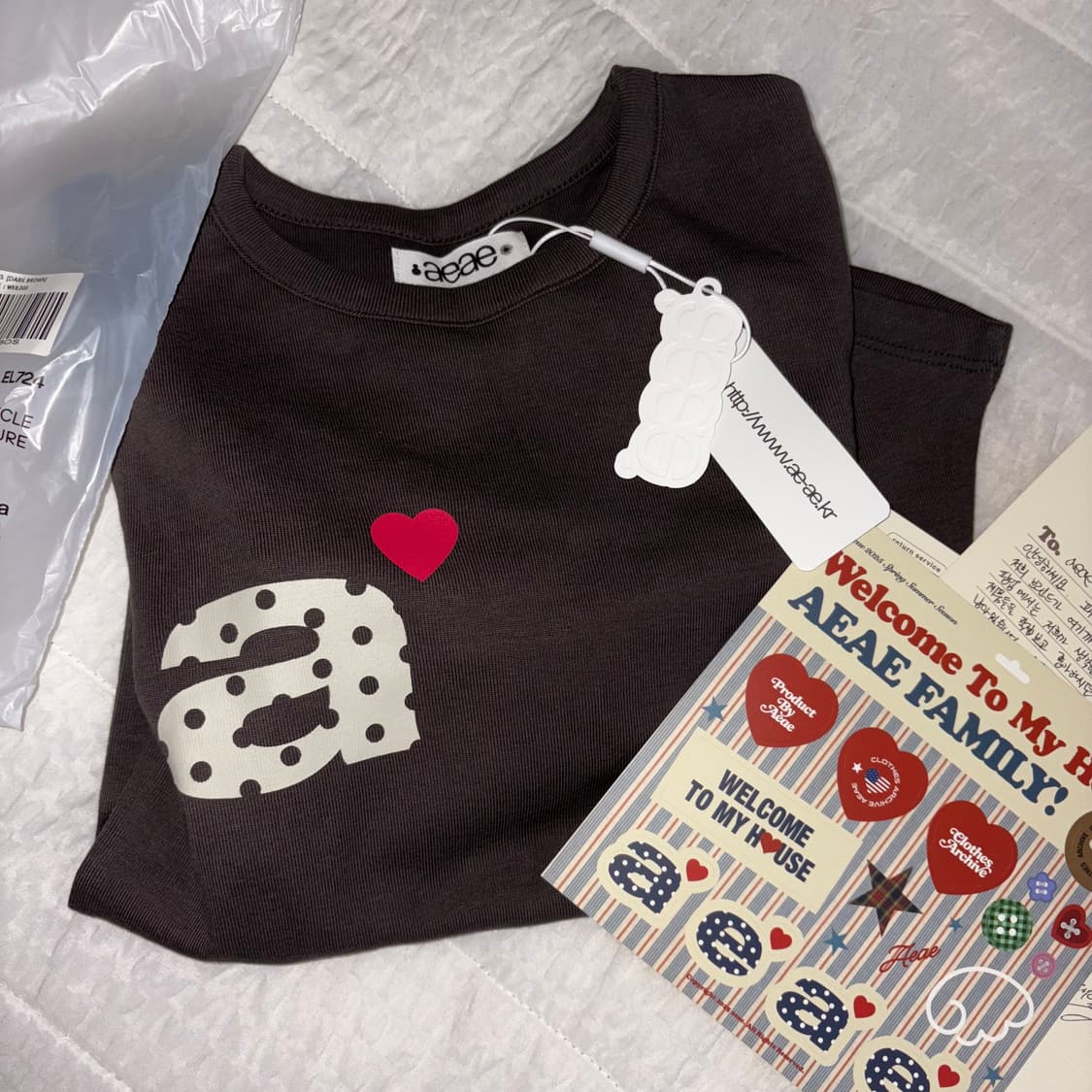 AEAE DOT SMALL LETTER L/S 티셔츠 상품이미지2
