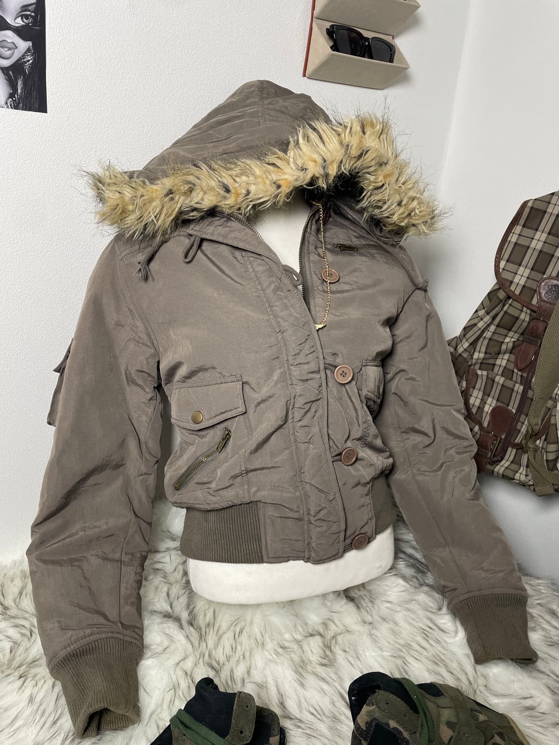 빈티지 N2b 스타일 퍼 봄버 자켓 상품이미지3