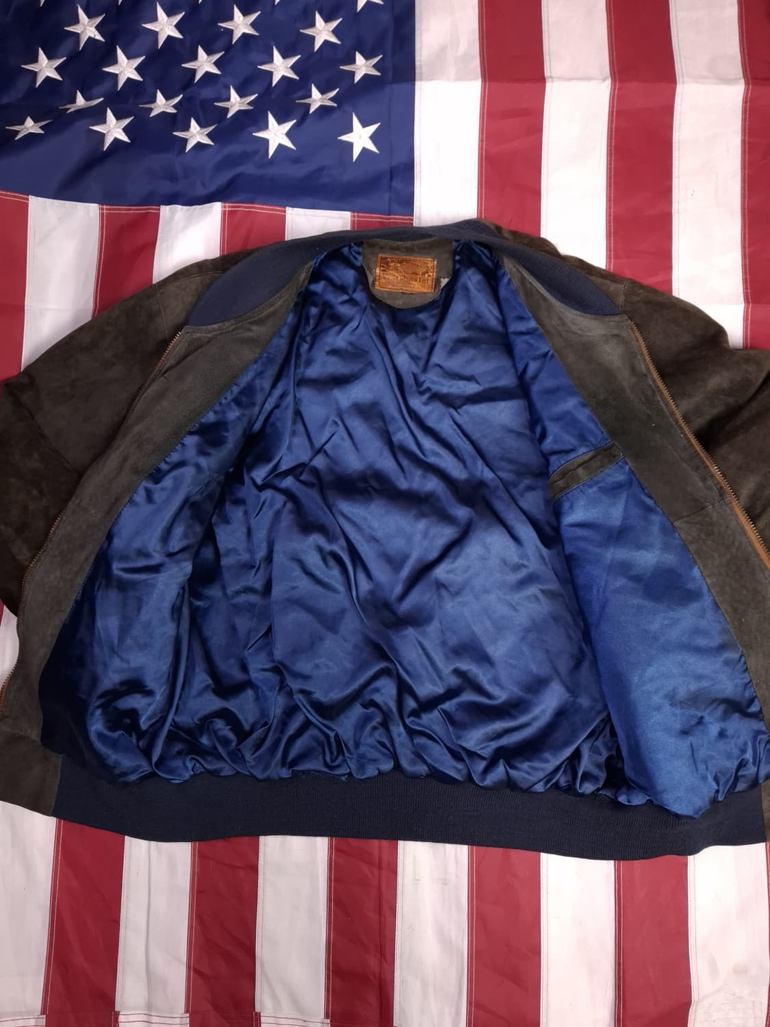 90's 리얼 스웨이드 빈티지 MA-1 항공자켓 상품이미지4