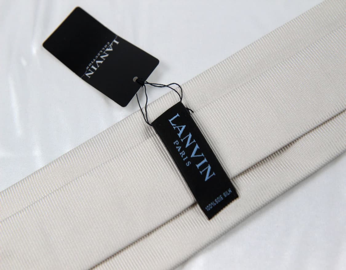 랑방 8cm 미사용 신형 프랑스 연베이지 남자 명품 넥타이 상품이미지3