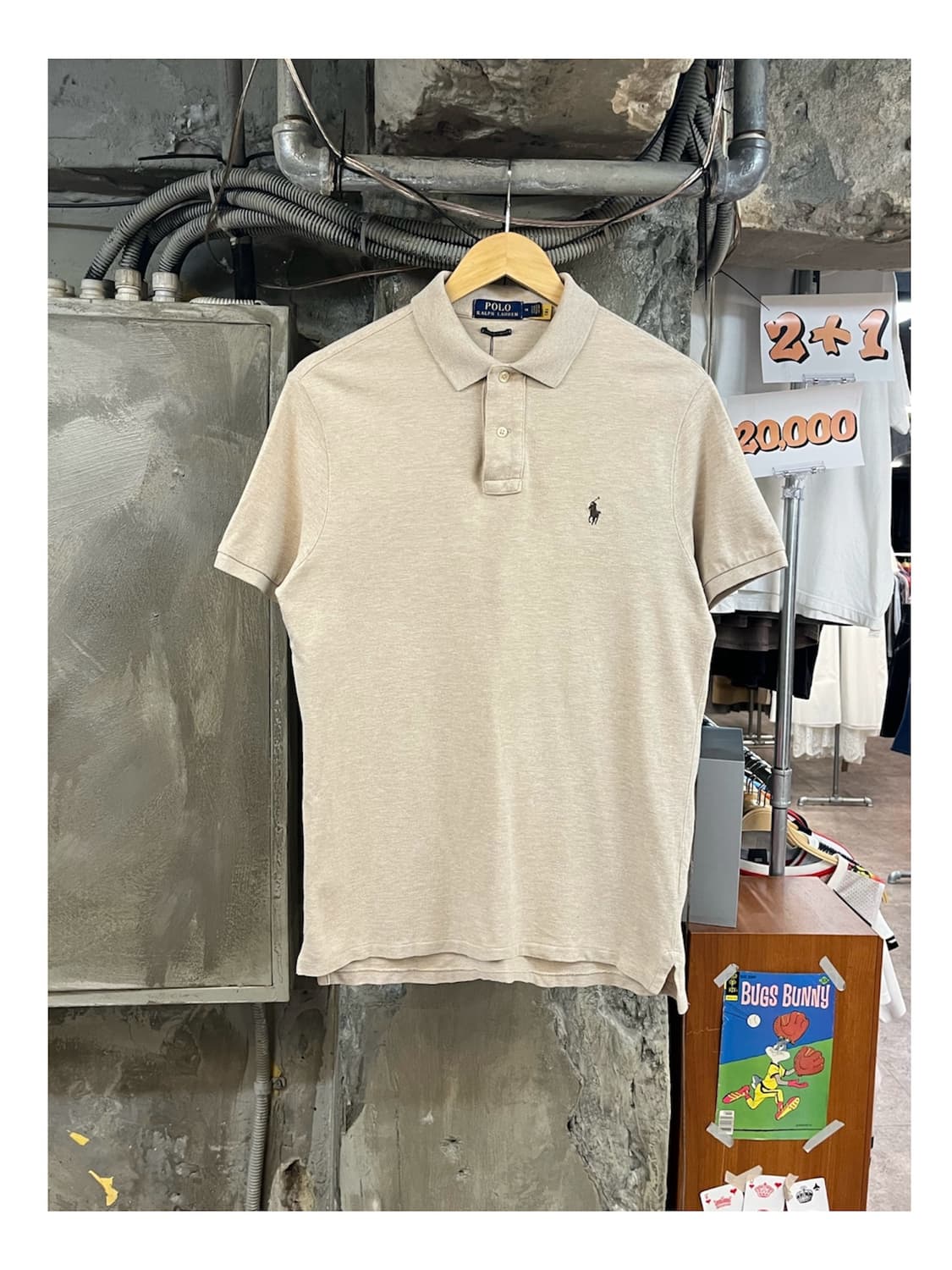 폴로 랄프로렌 커스텀 슬림핏 반팔 카라티 베이지 M #csz3967 상품이미지1