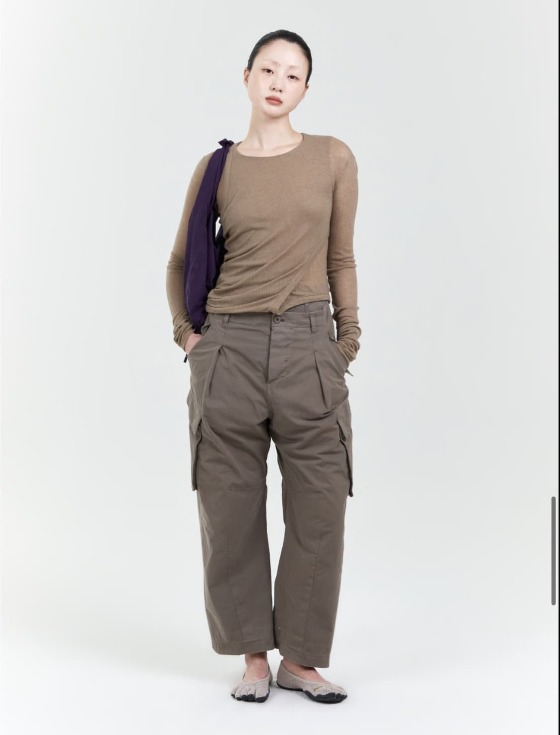 ee 트위스트 티셔츠 모던모카 M 상품이미지2