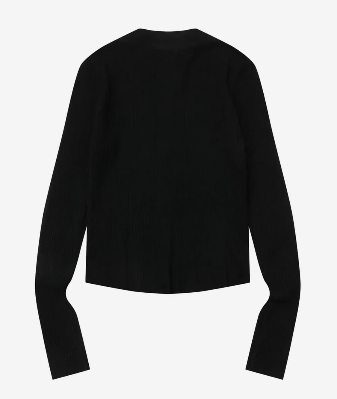 무센트 오키드 골지 크롭 니트 집업 블랙 (정가 4.5만원) 상품이미지3