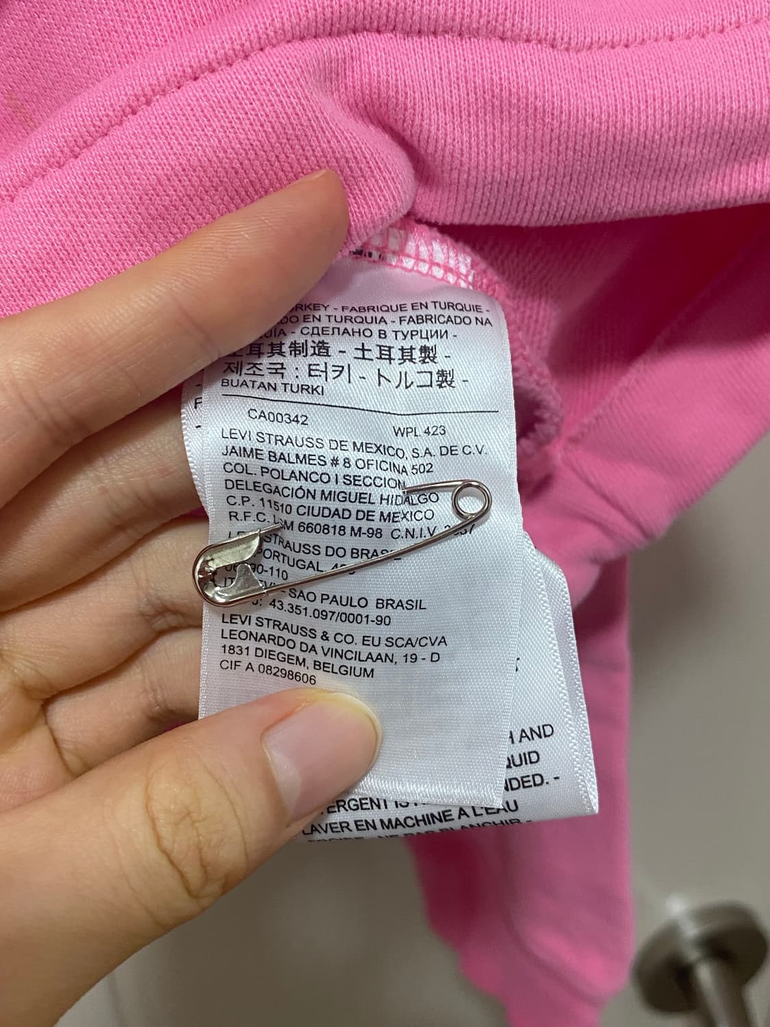 리바이스 Cinched Hoodie 핑크후드(새상품) 상품이미지7