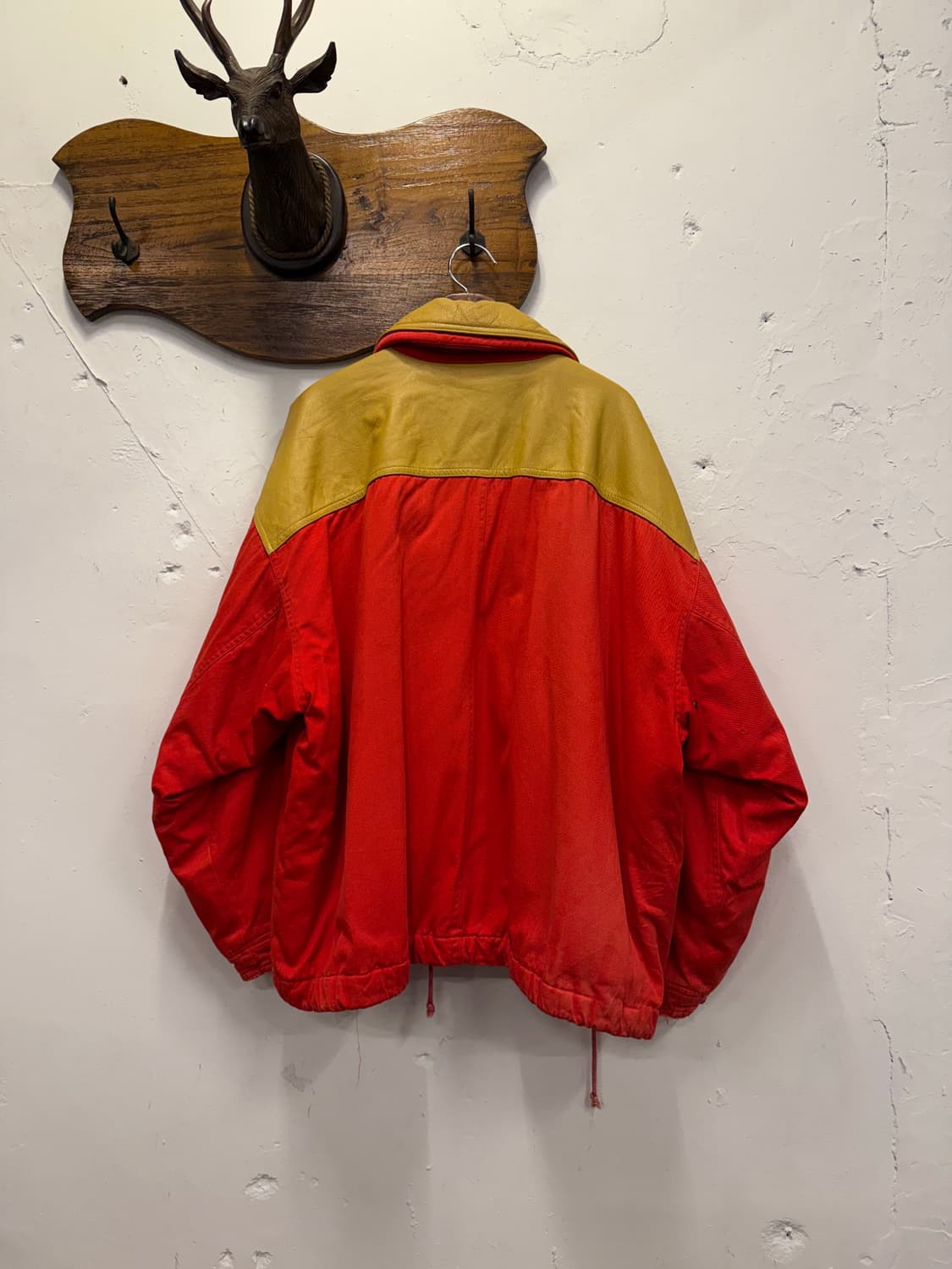 (XL) 90s CHOP Series Leather Yoke Down J 상품이미지6
