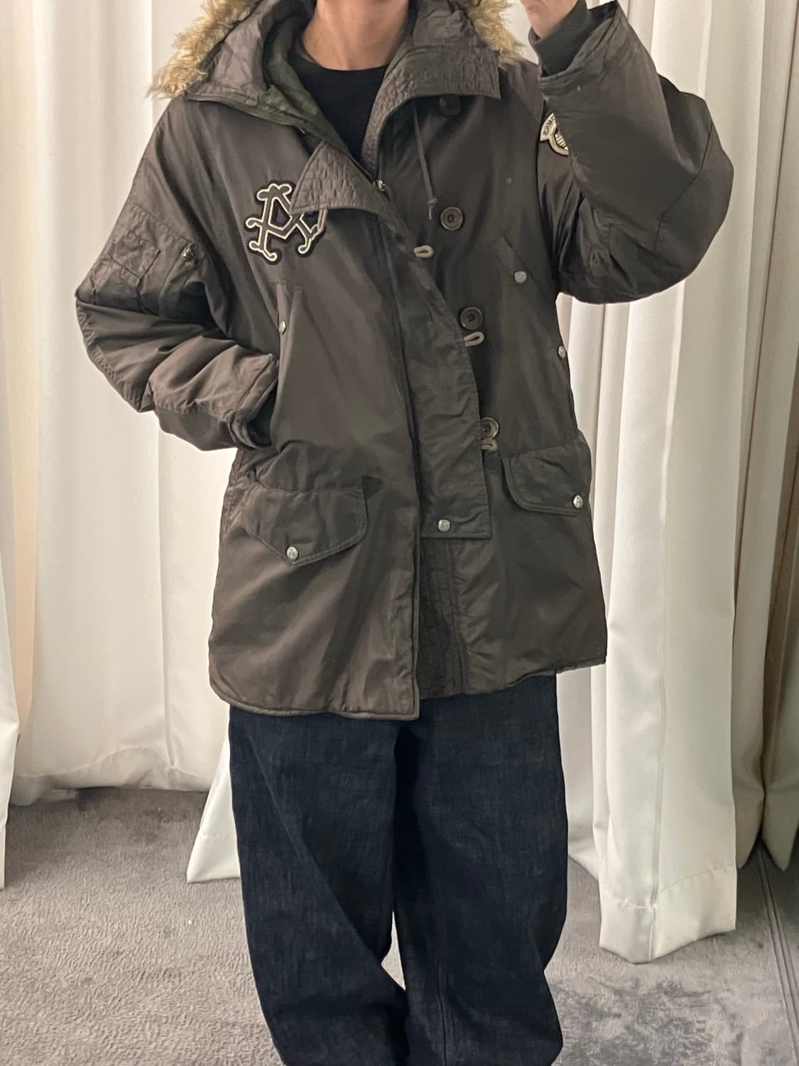 아카데믹 N3B 밀리터리 후드 야상 파카 XL 상품이미지7