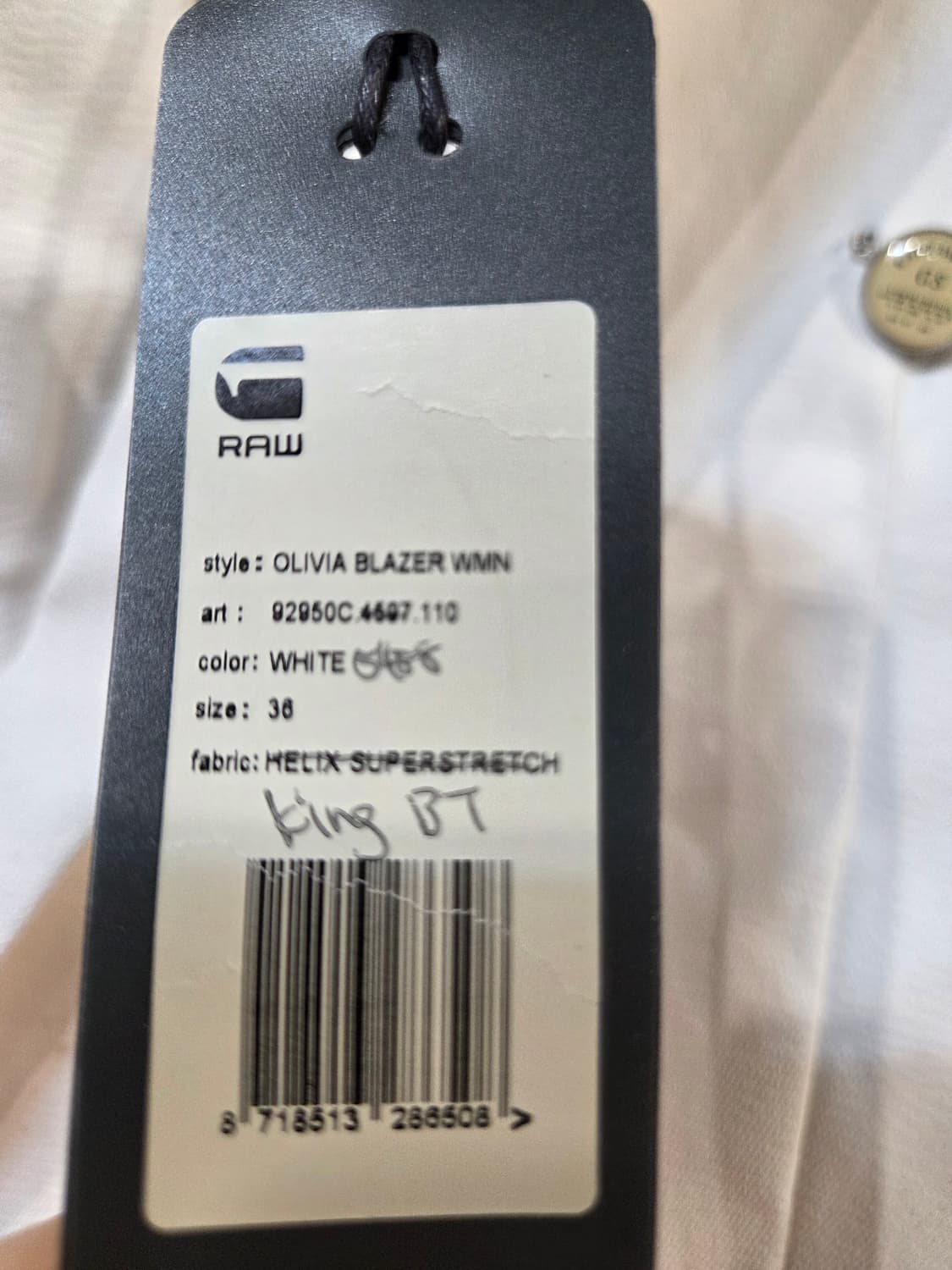 G-STAR RAW 화이트 여성 블레이저(36) 상품이미지9