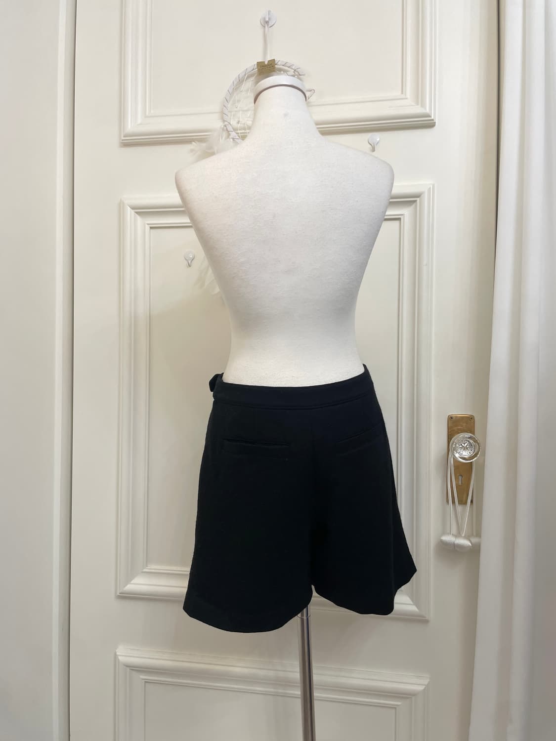 black wool belt point pleats pants 상품이미지3