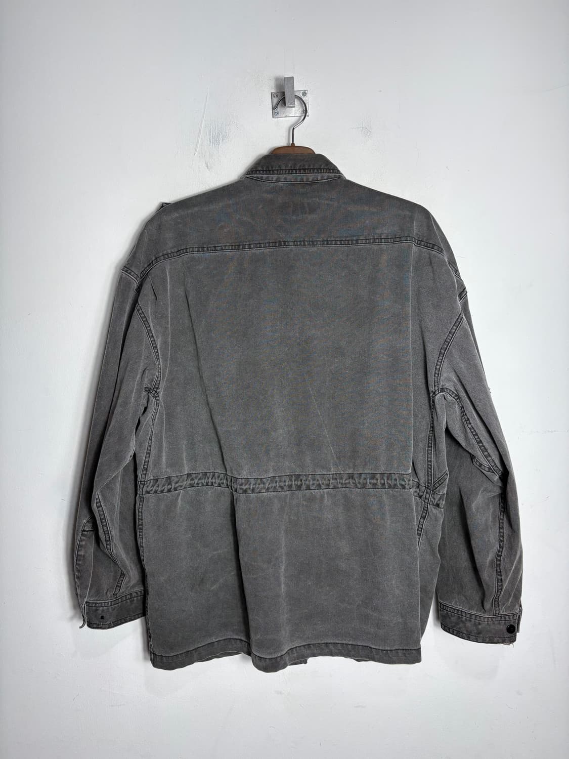 그레이 흑청 데님 셔츠 자켓 상품이미지5