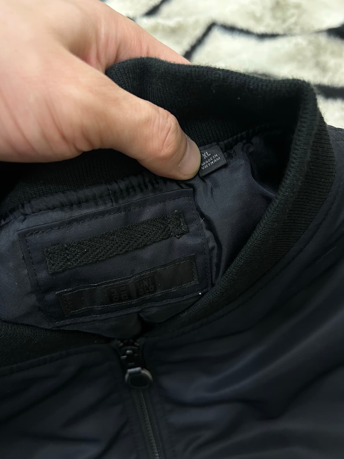 [XL]유니클로 Ma-1 점퍼 블루종/블랙 상품이미지4