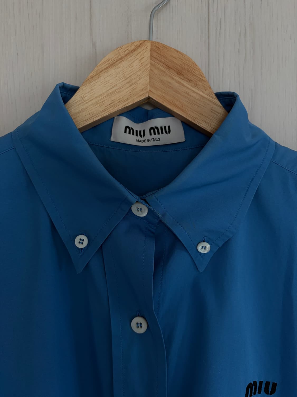 MIU MIU 미우미우 블루 셔츠 IT38 판매해요 상품이미지6