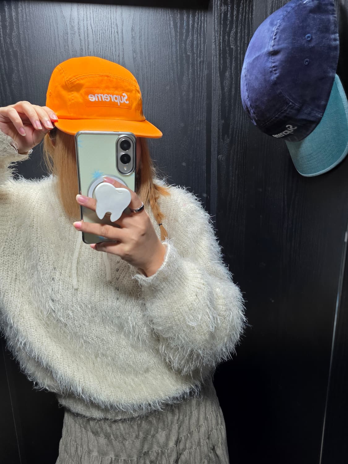 슈프림 워시드 치노 트윌 캠프캡 라이트 오렌지 - 23FW 상품이미지4