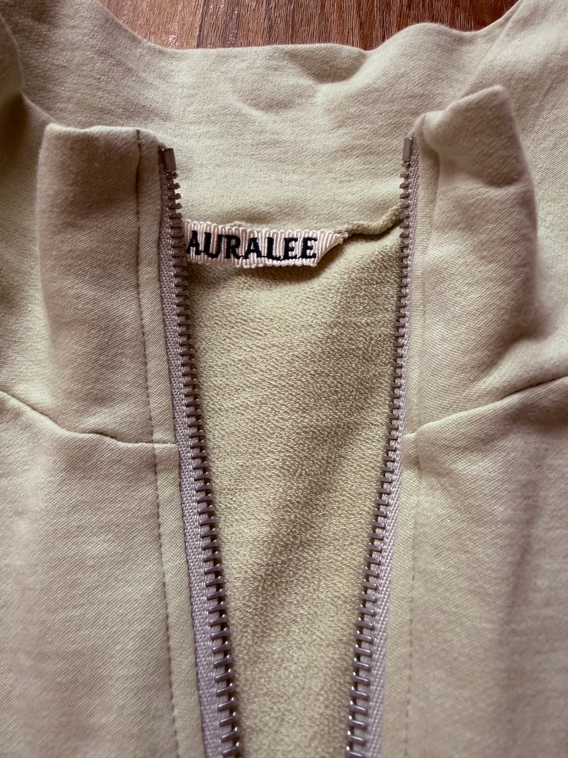 오라리 엘라스틱 하이게이지 스웻 하프 집 25SS 피스타치오 4 상품이미지2