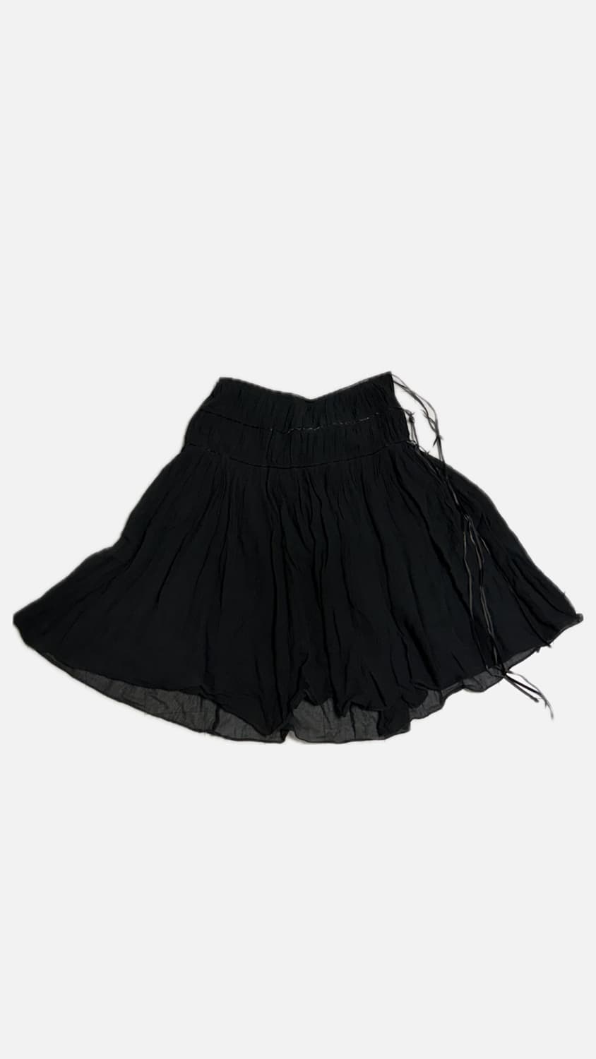 블랙 쉬폰 플레어 스커트 상품이미지1