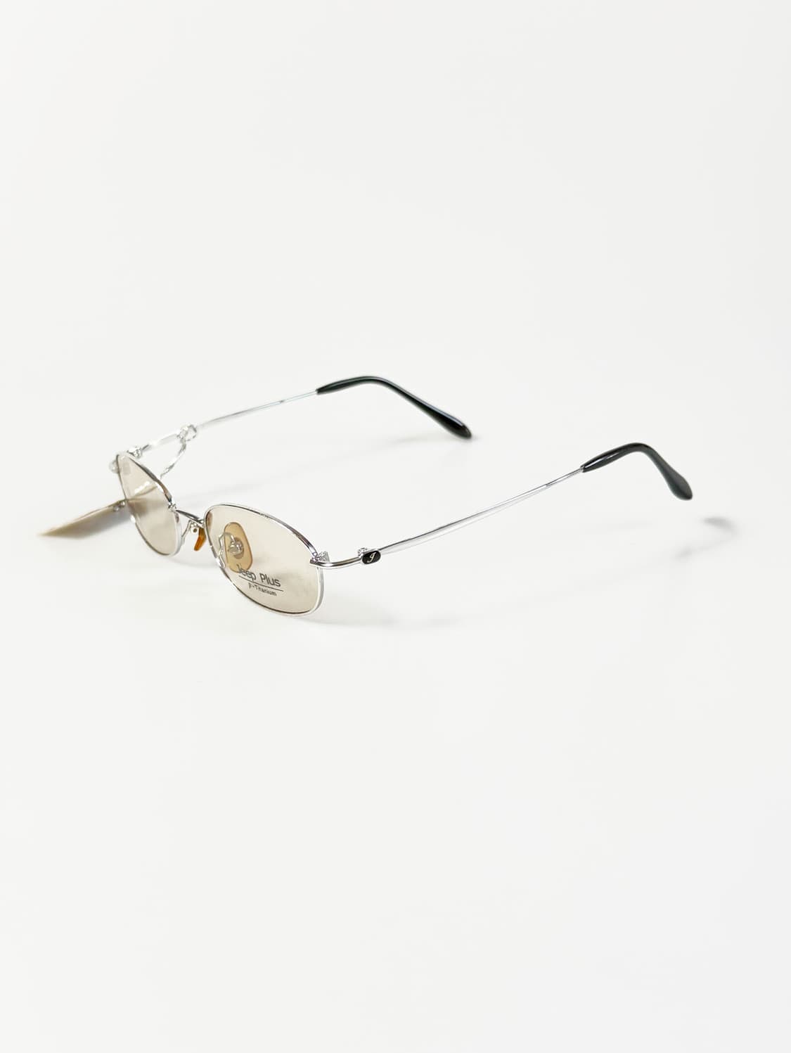 Jeep Plus 실버 티타늄 슬림 오벌 프레임 빈티지 틴트 안경 상품이미지3