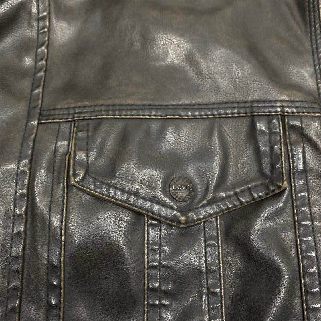 리바이스 레더자켓 실측 L  상품이미지6