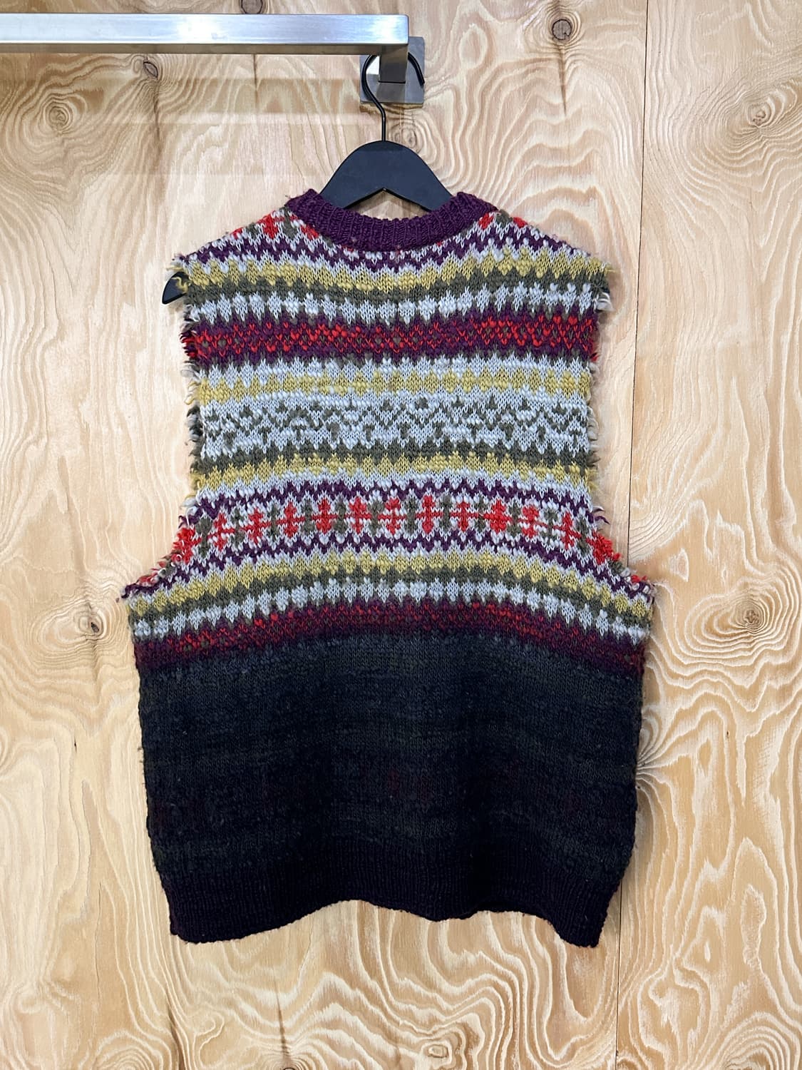 마르니 18AW 페어아일 컷오프 울 니트 베스트 상품이미지4