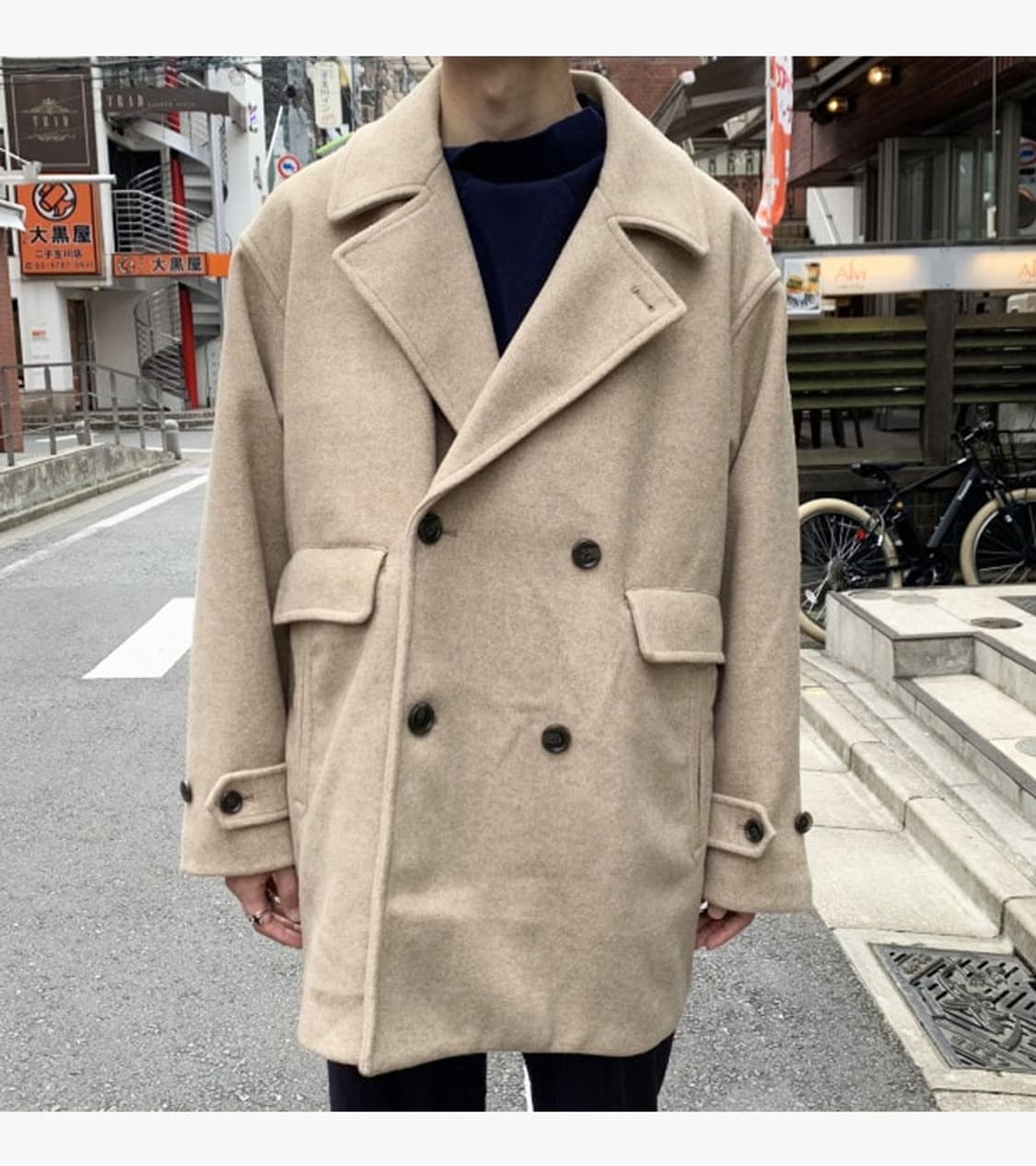 BEAMS - LOOSE WIDE PEA COAT 상품이미지4