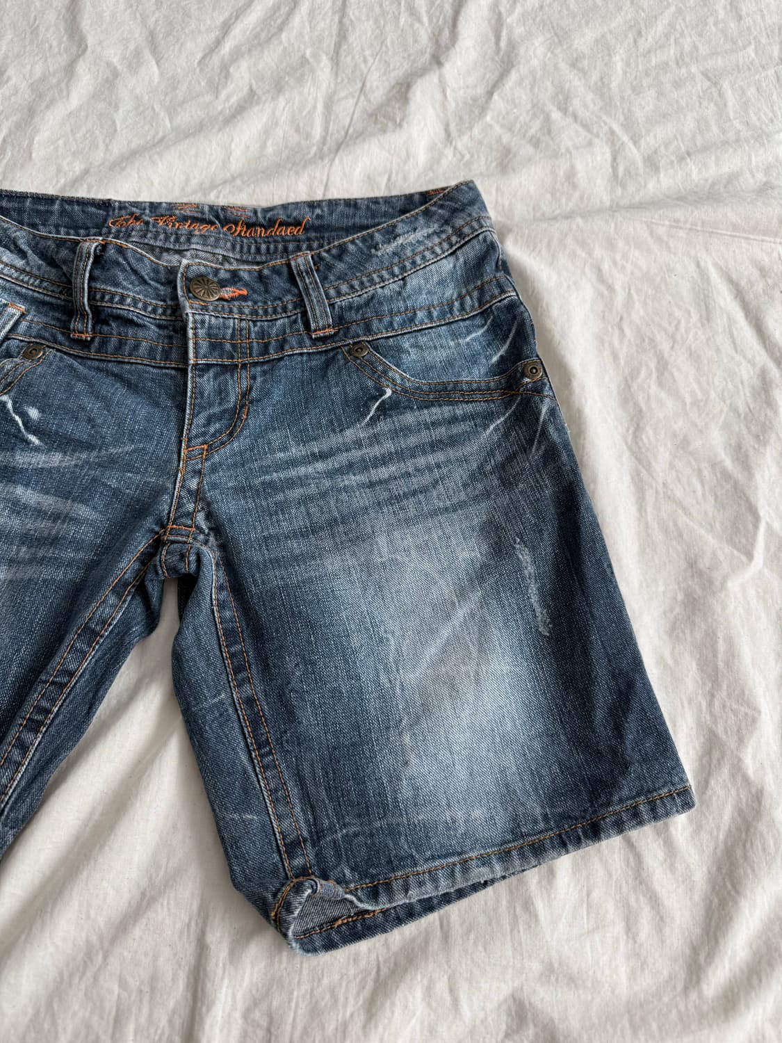 스카이봄버 와투케 y2k 자수 반바지 상품이미지7