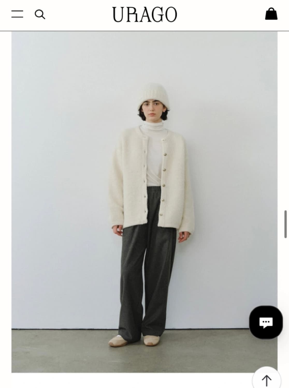 유라고 아이보리 스웨터 상품이미지3