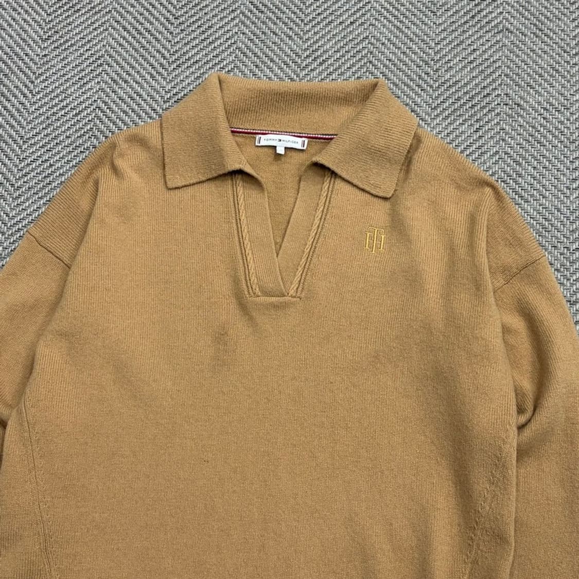 타미힐피거 카라 울 니트 v1632 상품이미지3