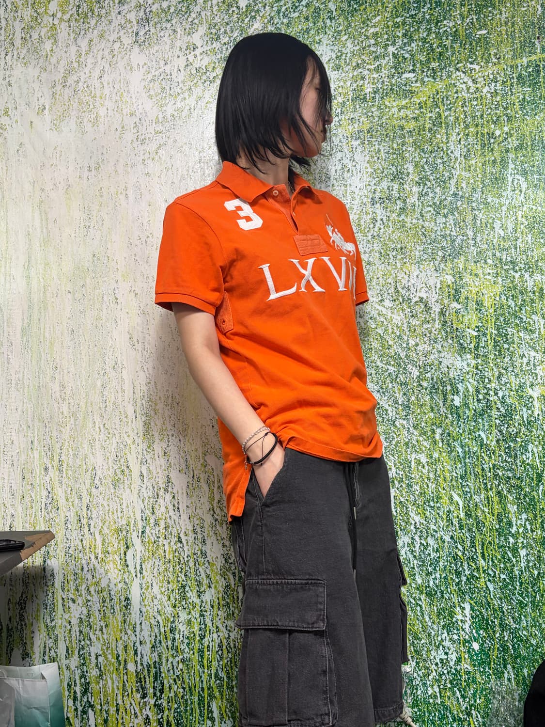 폴로 빅포니 치프키프 주황 반팔 카라 티셔츠 L 상품이미지4