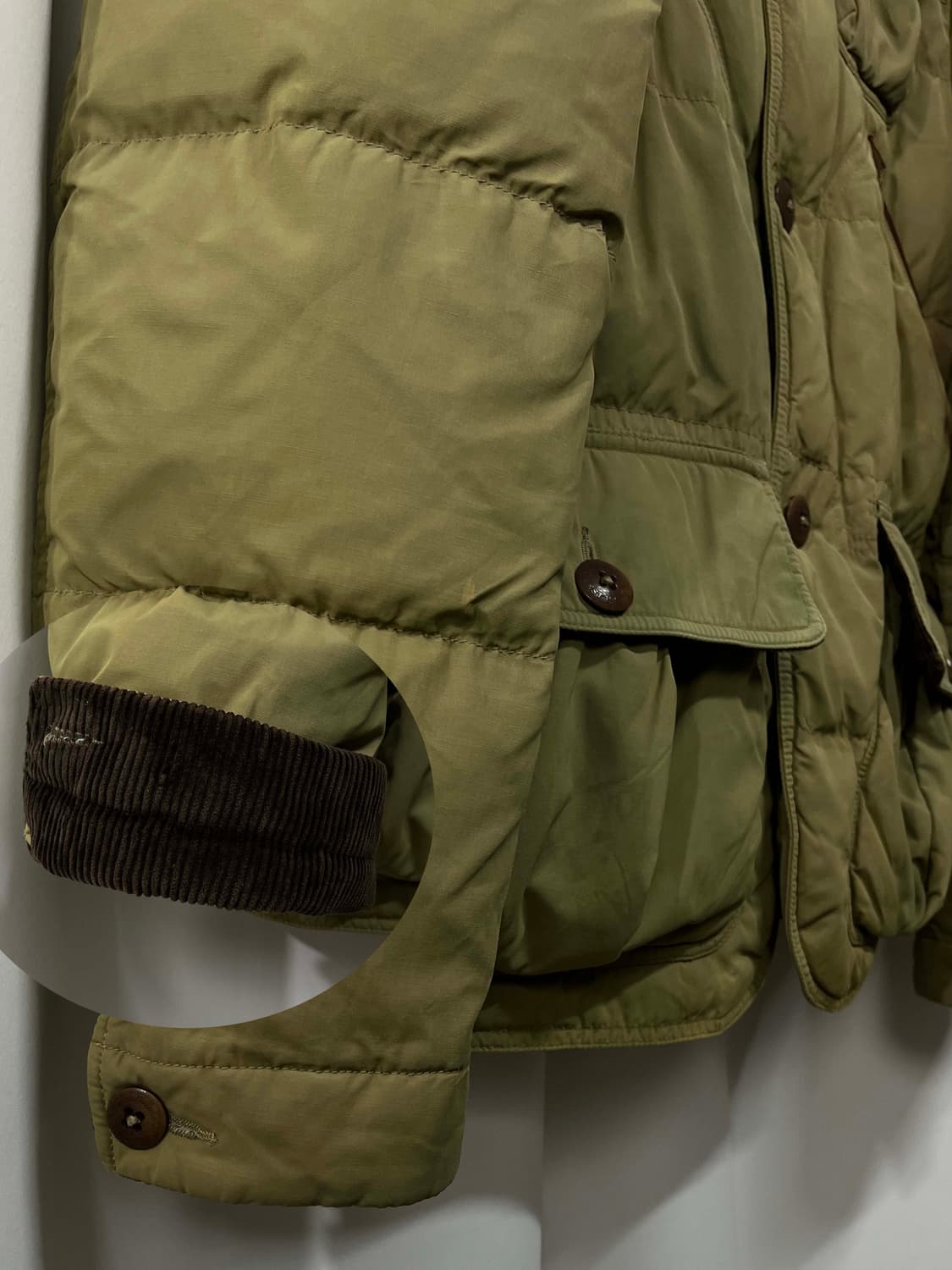 폴로 랄프로렌 썬페이딩 레더 코듀로이 헌팅 다운자켓 상품이미지6