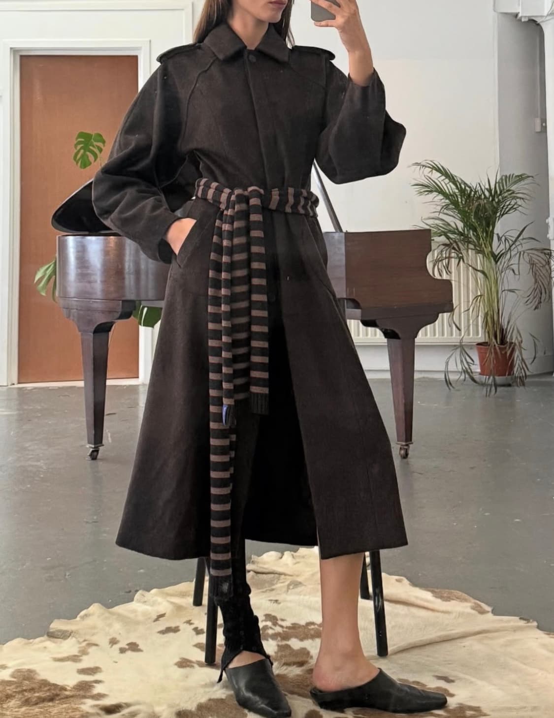 [M]팔로마울 Isabel 울 코트/브라운 상품이미지2