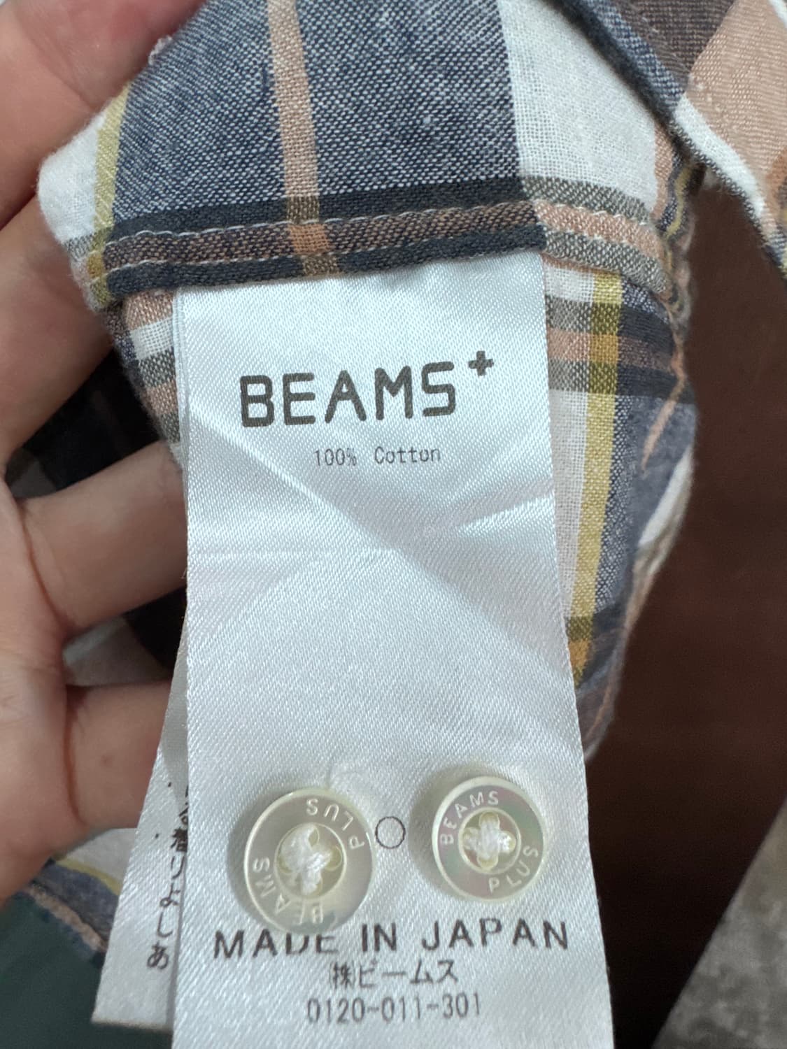 BEAMS 빔즈 반팔 체크 셔츠 상품이미지5