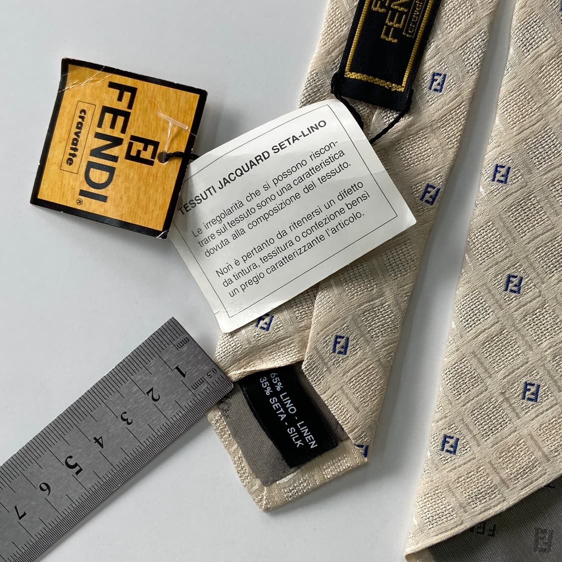 택달린 펜디 (FENDI) 모노그램 명품 정품 넥타이 상품이미지6