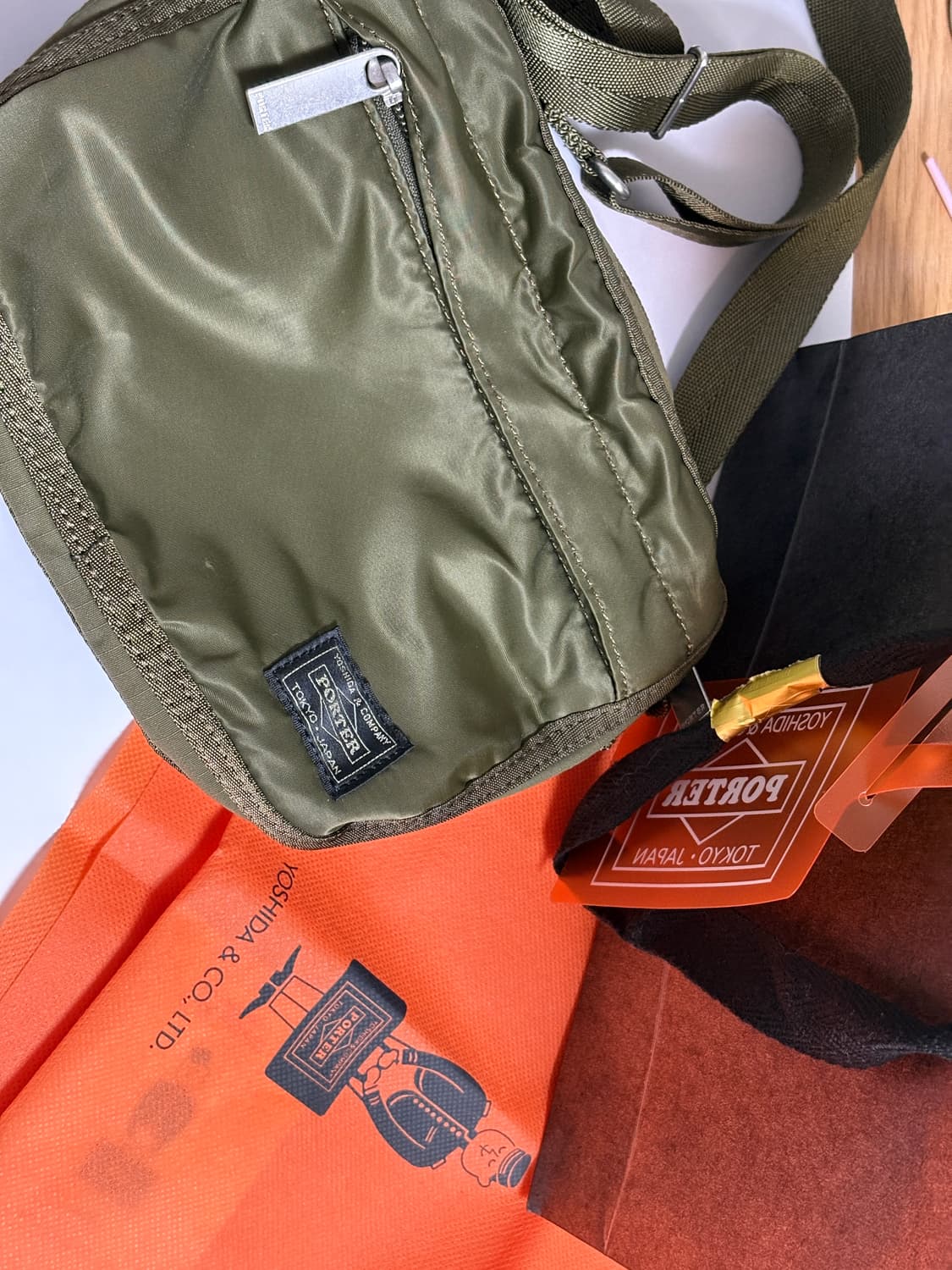 포터 프라임숄더백 카키 상품이미지2