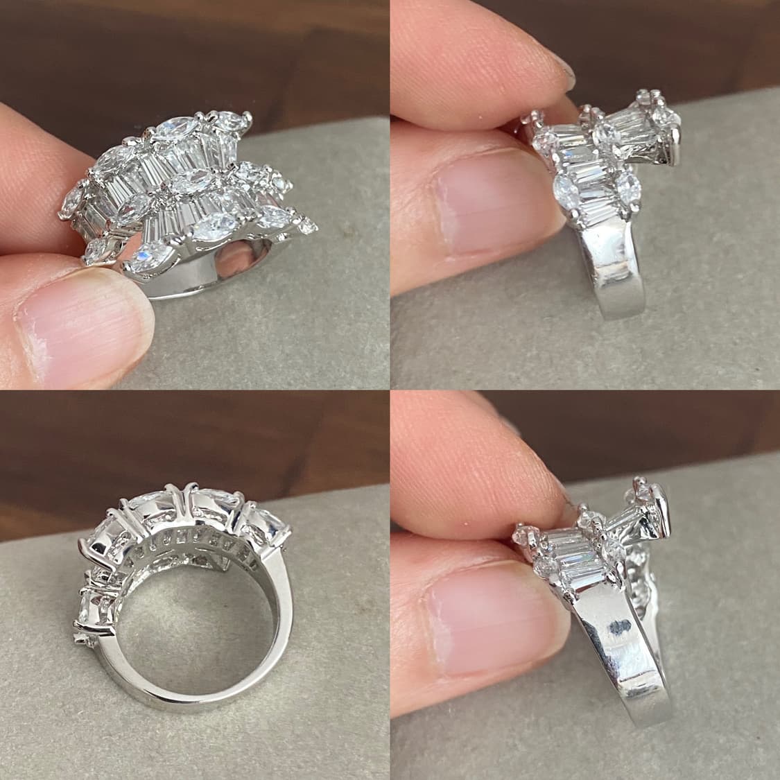 큐빅 악세서리 반지 귀걸이 세트 상품이미지3